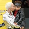 Amber Rose et son fils Sebastian à la première de ‘'The LEGO Batman Movie' au théâtre Regency Village à Westwood, le 4 février 2017