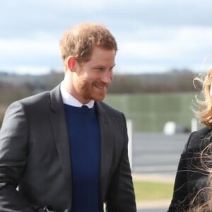 Le prince Harry et Meghan Markle en visite à Belfast en Irlande du Nord le 23 mars 2018, à l'Eikon Centre pour un événement consacré à la 2e année d'Amazing the Space, initiative de pacification lancée par le prince en septembre 2017.