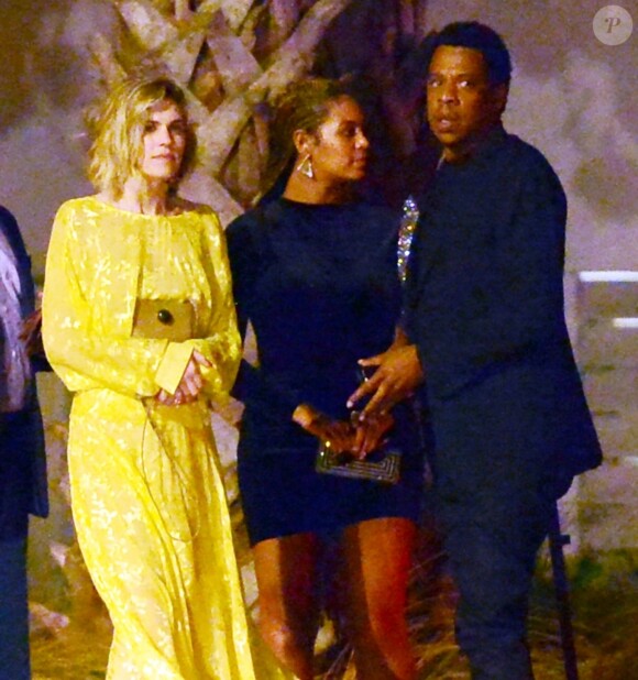 Exclusif - Jay-Z et sa femme Beyoncé sont allés diner avec des amis à Miami, le 9 février 2018