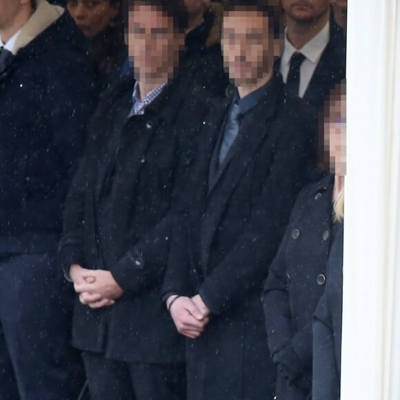 Emmanuel Macron, Edouard Philippe, Nicolas Sarkozy, François Hollande, Annick Girardin, Bruno Le Maire, Nicolas Hulot, Nicole Bricq, Jean-Yves Le Drian, Laurent Fabius - Hommage national du lieutenant-colonel de gendarmerie Arnaud Beltrame aux invalides à Paris le 28 mars 2018. Arnaud Beltrame est mort après avoir pris la place d'une otage civile au supermarché Super U à Trèbes. © Dominique Jacovides/Bestimage