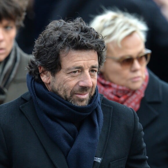 Patrick Bruel - Sorties de l'église de la Madeleine après les obsèques de Johnny Hallyday à Paris le 9 décembre 2017. © Veeren / Bestimage