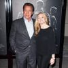 Arnold Schwarzenegger et sa compagne Heather Milligan à la première du film "Le 15:17 pour Paris" au Warner Bros à Burbank, le 5 février 2018