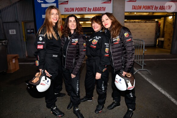 Exclusif - Sonia Sieff, Agnès Boulard (Mademoiselle Agnès), Emma de Caunes, Karole Rocher - Course "Talon Pointe by Abarth" au circuit Bugatti du Mans les 24 et 25 mars 2018.