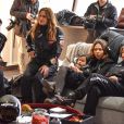 Exclusif - Laurie Cholewa, Swan la fille de Agnès Boulard (Mademoiselle Agnès) avec sa nounou, Karole Rocher, Emma de Caunes - Course "Talon Pointe by Abarth" au circuit Bugatti du Mans les 24 et 25 mars 2018.