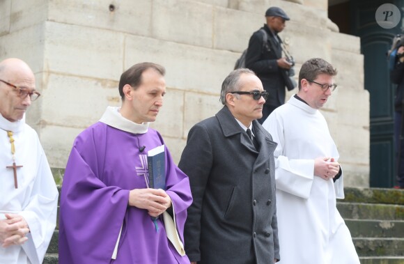 Thomas Chabrol - Obsèques de Stéphane Audran en l'église Saint-Roch à Paris. Le 3 avril 2018