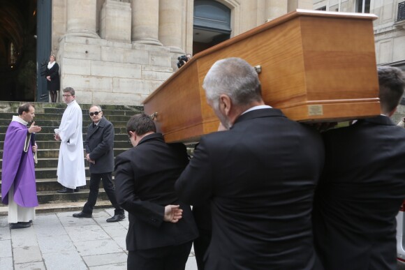 Thomas Chabrol - Obsèques de Stéphane Audran en l'église Saint-Roch à Paris. Le 3 avril 2018