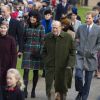 Le prince Philip, duc d'Edimbourg, avec la famille royale lors de la messe de Noël à Sandringham le 25 décembre 2017.