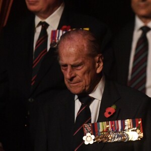 Le prince Philip, duc d'Edimbourg, et la reine Elizabeth II au "Festival of Remembrance 2017" pour la commémoration du 11 novembre au théâtre Albert Hall de Londres le 11 novembre 2017.