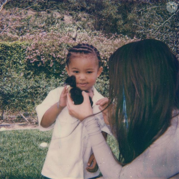 Kim Kardashian et son fils Saint West. Avril 2018.