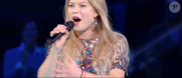 Hobbs et Isadora dans "The Voice 7" sur TF1 le 7 avril 2018.