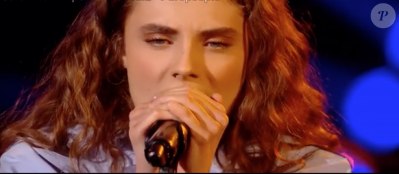 Gulann et Maëlle dans The Voice 7 sur TF1 le 7 avril 2018.