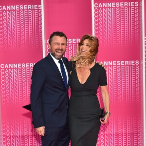 Alexandre Brasseur et Ingrid Chauvin, "stars de Demain nous appartient", sur le Pink Carpet lors du premier festival CanneSéries pour la présentation des séries "Killing Eve" et "When Heroes Fly", à Cannes, le 8 avril 2018.© Bruno Bebert/Bestimage