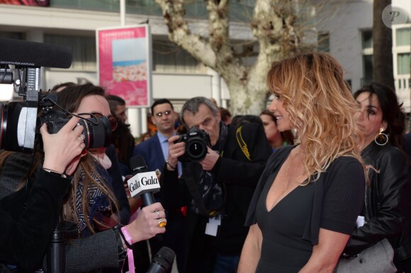 Ingrid Chauvin sur le Pink Carpet lors du premier festival CanneSéries pour la présentation des séries "Killing Eve" et "When Heroes Fly", à Cannes, le 8 avril 2018. © Rachid Bellak/Bestimage