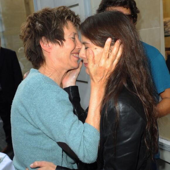 Jane Birkin et Bambou à l'expo "Serge Gainsbourg" à Paris, le 10 septembre 2009