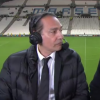 Denis Balbir (à gauche) et Jean-Marc Ferreri (à droite), commentateurs d'OM-Leipzig le 12 avril 2018.