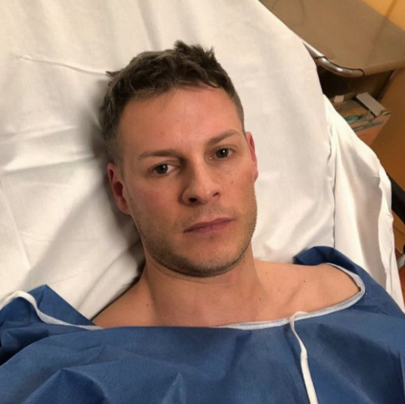 Matthieu Delormeau à l'hôpital le 11 avril 2018.