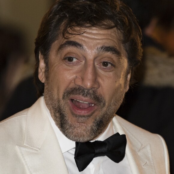 Javier Bardem arrive au dîner de la 43e cérémonie des César au Fouquet's à Paris, le 1er mars 2018. © Pierre Perusseau/Bestimage