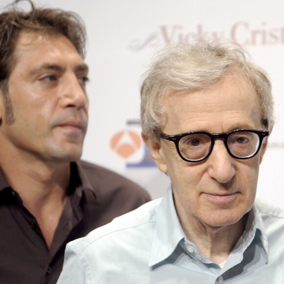 Javier Bardem et Woody Allen à Barcelone en 2008.