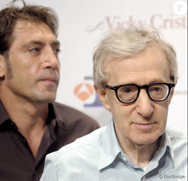 Javier Bardem et Woody Allen à Barcelone en 2008.