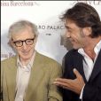 Javier Bardem et Woody Allen à Barcelone en septembre 2008.