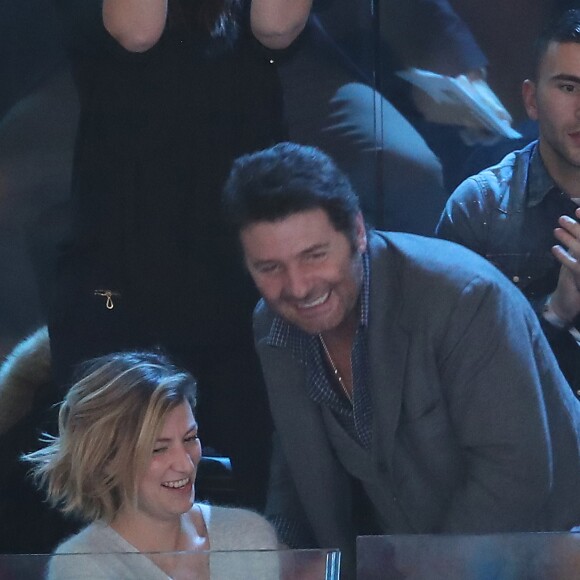 Philippe Lellouche et sa compagne Vanessa Boisjean lors du match de finale du mondial de handball, France - Norvège à l'AccorHotels Arena à Paris, France, le 29 janvier 2017. La France remporte le match 33-26. L'équipe de France décroche son 6ème titre mondial. © Cyril Moreau/Bestimage  (Voir vendeur pour info) (No Web No Blog pour la Belgique et la Suisse) Philippe Lellouche and girlfriend Vanessa Boisjean attending the 25th IHF Men's World Championship 2017 Final between France and Norway at Accorhotels Arena in Paris, France on January 29, 2017. France won 33-26 and the sixth handball world title.29/01/2017 - Paris