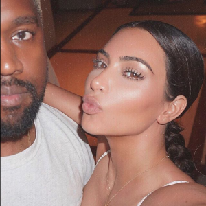 Kanye West et Kim Kardashian. Avril 2018.