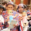 Ambiance devant l'hôpital St. Mary à Londres avant la naissance du 3ème enfant du prince William, duc de Cambridge et Catherine (Kate) Middleton, duchesse de Cambridge le 23 avril 2018.