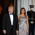 Le président américain Donald Trump et sa femme la première dame Melania Trump - Dîner en l'honneur du Président de la République Emmanuel Macron et de la première dame Brigitte Macron (Trogneux) à la Maison Blanche à Washington, le 24 avril 2018.