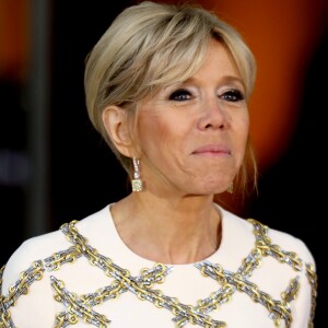 La première dame française Brigitte Macron (Trogneux) - Dîner en l'honneur du Président de la République Emmanuel Macron et de la première dame Brigitte Macron (Trogneux) à la Maison Blanche à Washington, le 24 avril 2018.