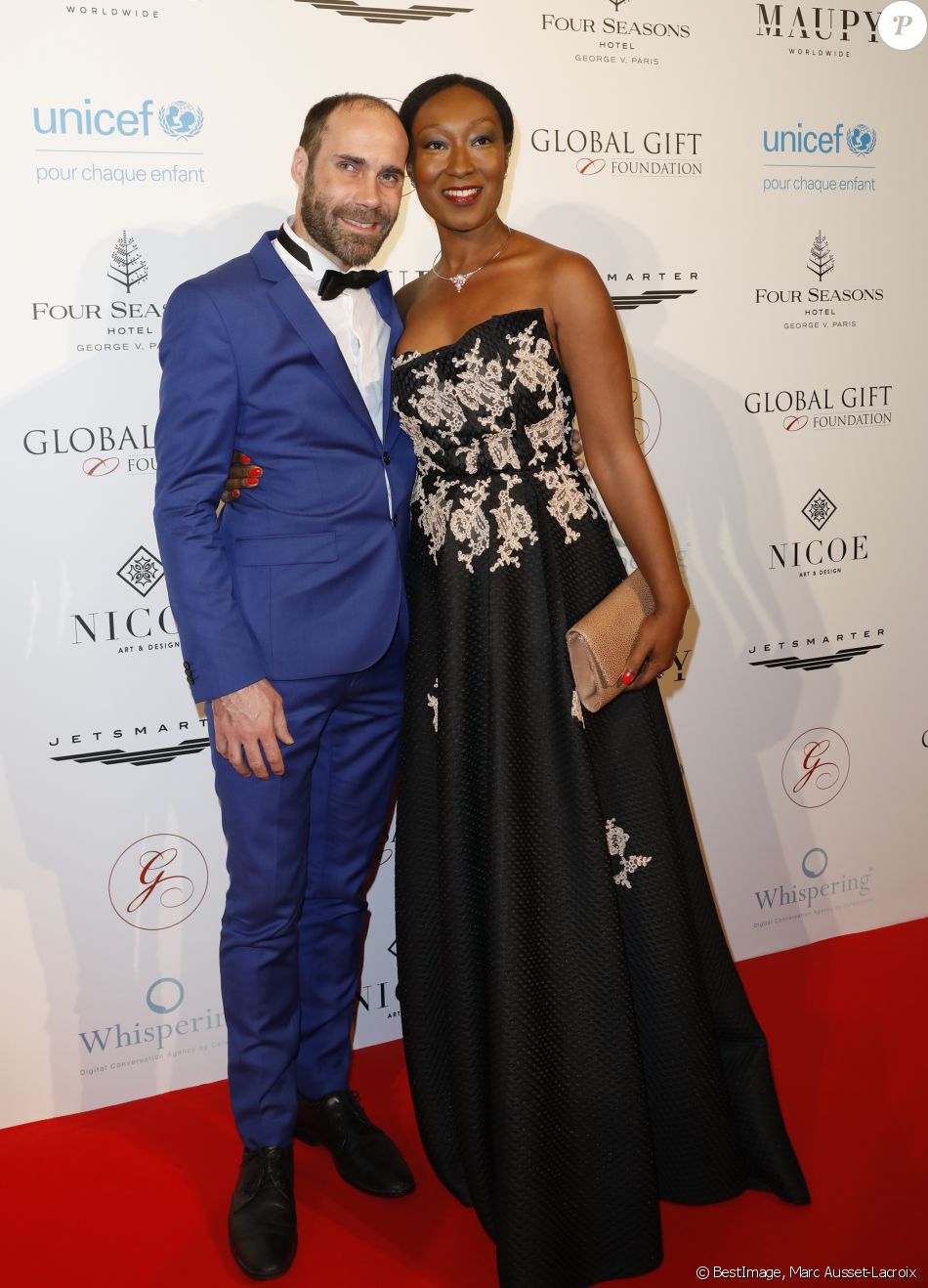 Geoffroy Jeff Tekeyan et sa femme Nadège BeaussonDiagne au photocall
