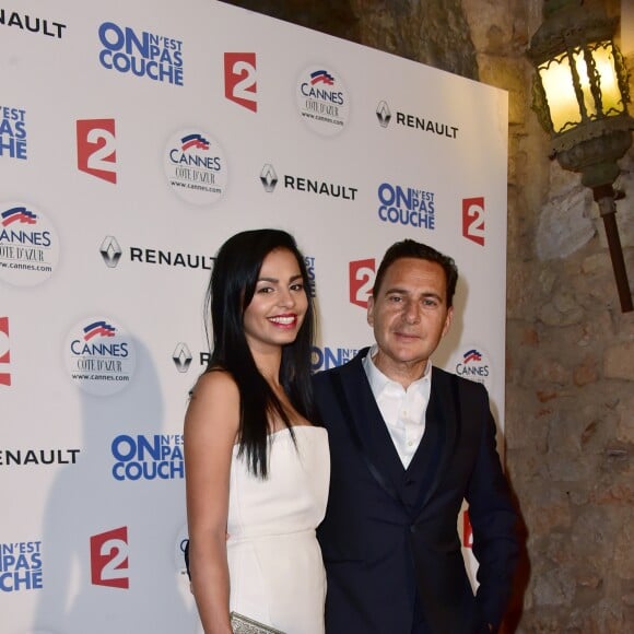 Eric Besson et sa femme Jamila lors de l'enregistrement de l'émission "On n'est pas couché" à la Villa Domergue de Cannes le 18 mai 2016. © Veeren-Gorassini/Bestimage