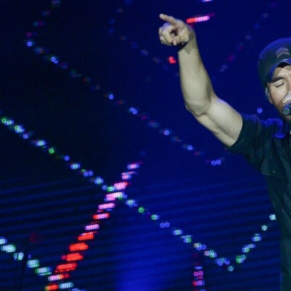 Enrique Iglesias en concert à Sao Paulo au Brésil, le 5 avril 2018