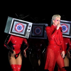 Katy Perry en concert à Rio de Janeiro le 18 mars 2018.