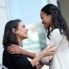 Zoe Saldana reçoit son étoile sur le Walk Of Fame à Hollywood, le 3 mai 2018. Sa copine Mila Kunis était de la partie. 