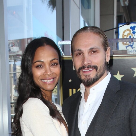 Zoe Saldana reçoit son étoile sur le Walk Of Fame à Hollywood, le 3 mai 2018. 