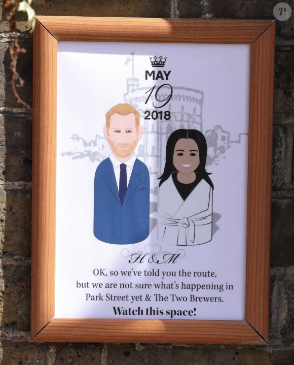 La ville de Windsor se prépare à accueillir le mariage du Prince Harry et de Meghan Markle le 3 mai 2018.