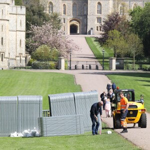 La ville de Windsor se prépare à accueillir le mariage du Prince Harry et de Meghan Markle le 3 mai 2018.