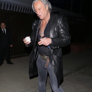 Mickey Rourke à la soirée du 50e anniversaire du restaurant Mr Chow à Vernon le 16 février 2018.