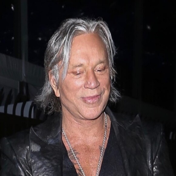 Mickey Rourke à la soirée du 50e anniversaire du restaurant Mr Chow à Vernon le 16 février 2018. 
