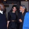 Exclusif - George Clooney est allé fêter son anniversaire (57 ans) avec sa femme Amal Alamuddin Clooney à New York, le 6 mai 2017