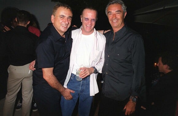 Hubert Boukobza avec Christophe Lambert et Flavio Briatore en 1999.