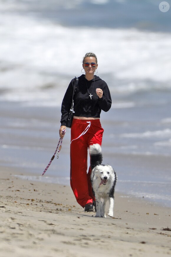 Laeticia Hallyday accompagnée de sa chienne Cheyenne va déjeuner avec Jean-François Piège et sa femme Elodie, Yaël Abrot, Christina accompagnée de sa chienne et Ezra Petronio avec sa compagne Lana Petrusevych au restaurant Nobu à Malibu le 10 mai 2018. Alors que Laeticia discutait avec ses amis sur le parking du restaurant, Christina est arrivée pour la première fois avec sa chienne qui a attaqué violemment Cheyenne sous les yeux ébahis des clients. A la suite de cette altercation tout le monde décide d'aller promener les chiennes sur la plage pour les calmer avant d’aller se restaurer en terrasse.10/05/2018 - Malibu