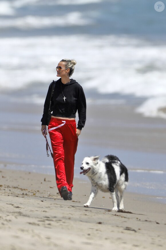 Laeticia Hallyday accompagnée de sa chienne Cheyenne va déjeuner avec Jean-François Piège et sa femme Elodie, Yaël Abrot, Christina accompagnée de sa chienne et Ezra Petronio avec sa compagne Lana Petrusevych au restaurant Nobu à Malibu le 10 mai 2018. Alors que Laeticia discutait avec ses amis sur le parking du restaurant, Christina est arrivée pour la première fois avec sa chienne qui a attaqué violemment Cheyenne sous les yeux ébahis des clients. A la suite de cette altercation tout le monde décide d'aller promener les chiennes sur la plage pour les calmer avant d’aller se restaurer en terrasse.10/05/2018 - Malibu