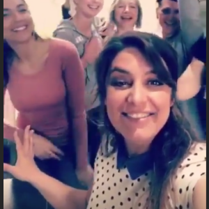 Laëtitia Milot organise sa baby shower avec ses amies, mai 2018. 