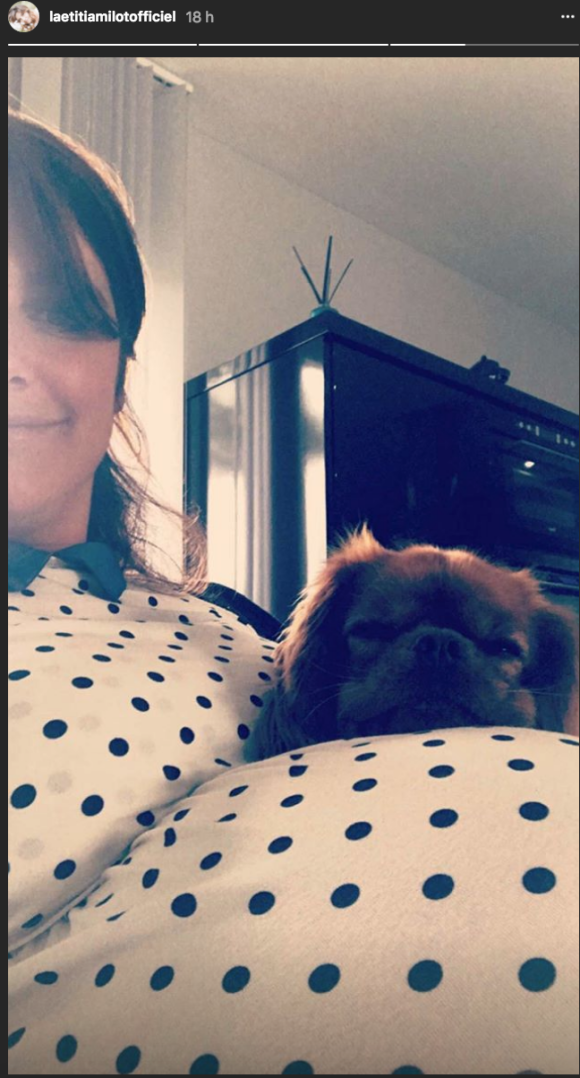Laëtitia Milot avec son chien sur Instagram, mai 2018. 