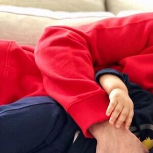 Karim Benzema pose avec son fils Ibrahim sur Instagram le 12 avril 2018.