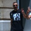 Exclusif - Le joueur Real Madrid Karim Benzema en vacances avec des amis à New York le 19 juin 2017.