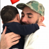 Karim Benzema partage un câlin avec son fils de 6 mois, tendre moment partagé dans une story Instagram le 28 novembre 2017.