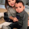 Karim Benzema publie une photo de sa fille Mélia et son Ibrahim sur Instagram le 14 janvier 2018. Booba laisse deux commentaires.