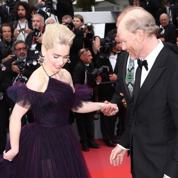 Emilia Clarke et Ron Howard - Montée des marches du film "'Solo: A Star Wars Story" lors du 71e Festival International du Film de Cannes le 15 mai 2018.